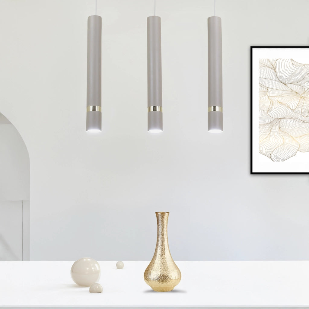 Lampada sospensione barra JOKER cashmere oro 3xGU10 Milagro