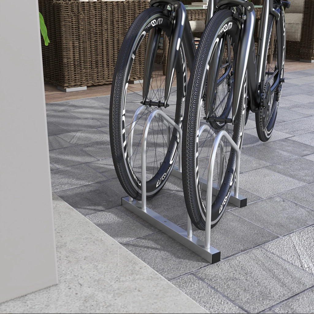 Rastrelliera portabici 2 posti ¨C Xylo ¨C acciaio argentato 50x34x27,5 cm