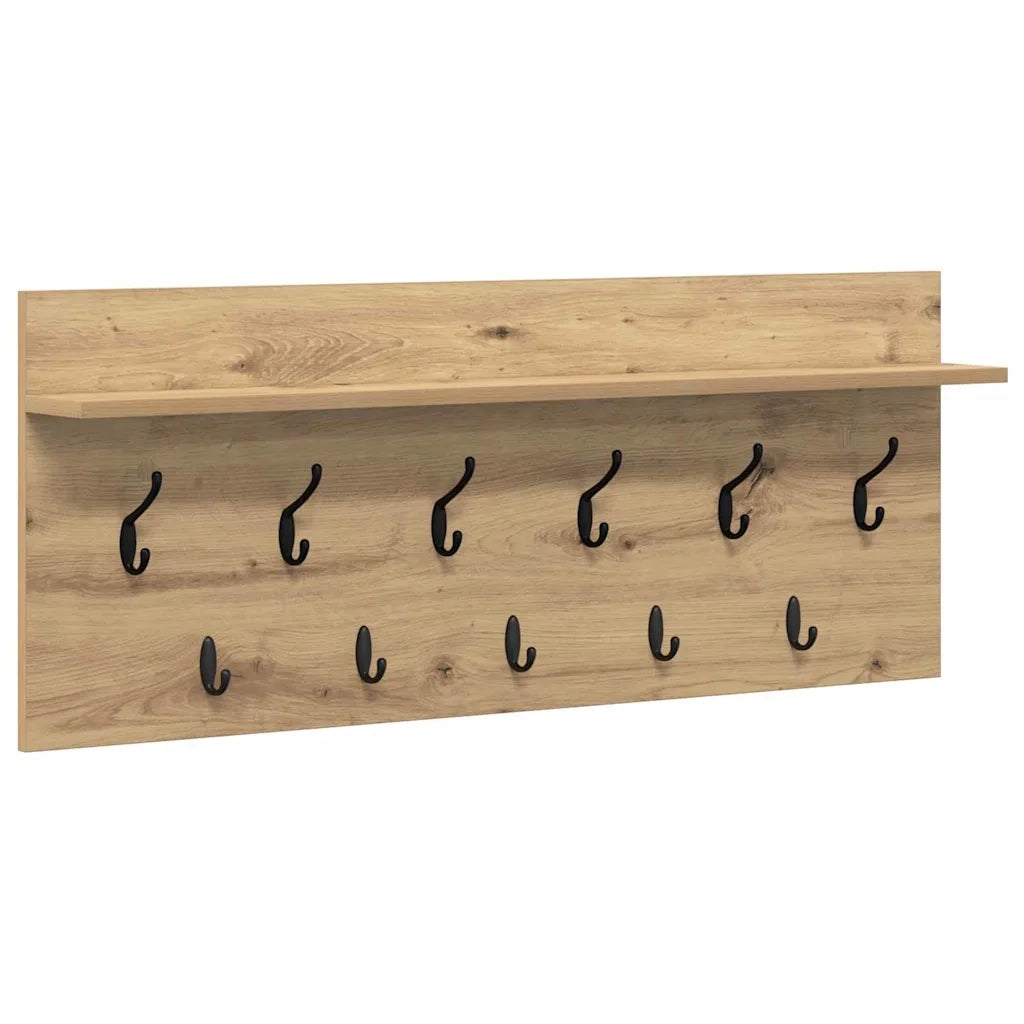 vidaXL Appendiabiti a muro rovere artigianale Legno multistrato