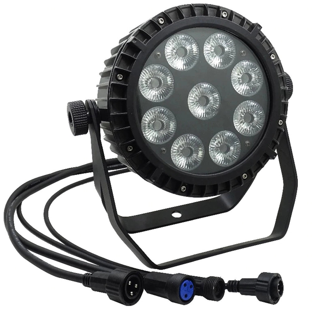 Trade Shop - Ip 65 Waterproof Led Par 9x20 Rgbw 4in1 Full Color Resistenti All'acqua -