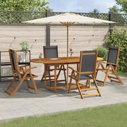 Set Pranzo da Giardino 5pz Legno Massello di Acacia e Textilene 3279258