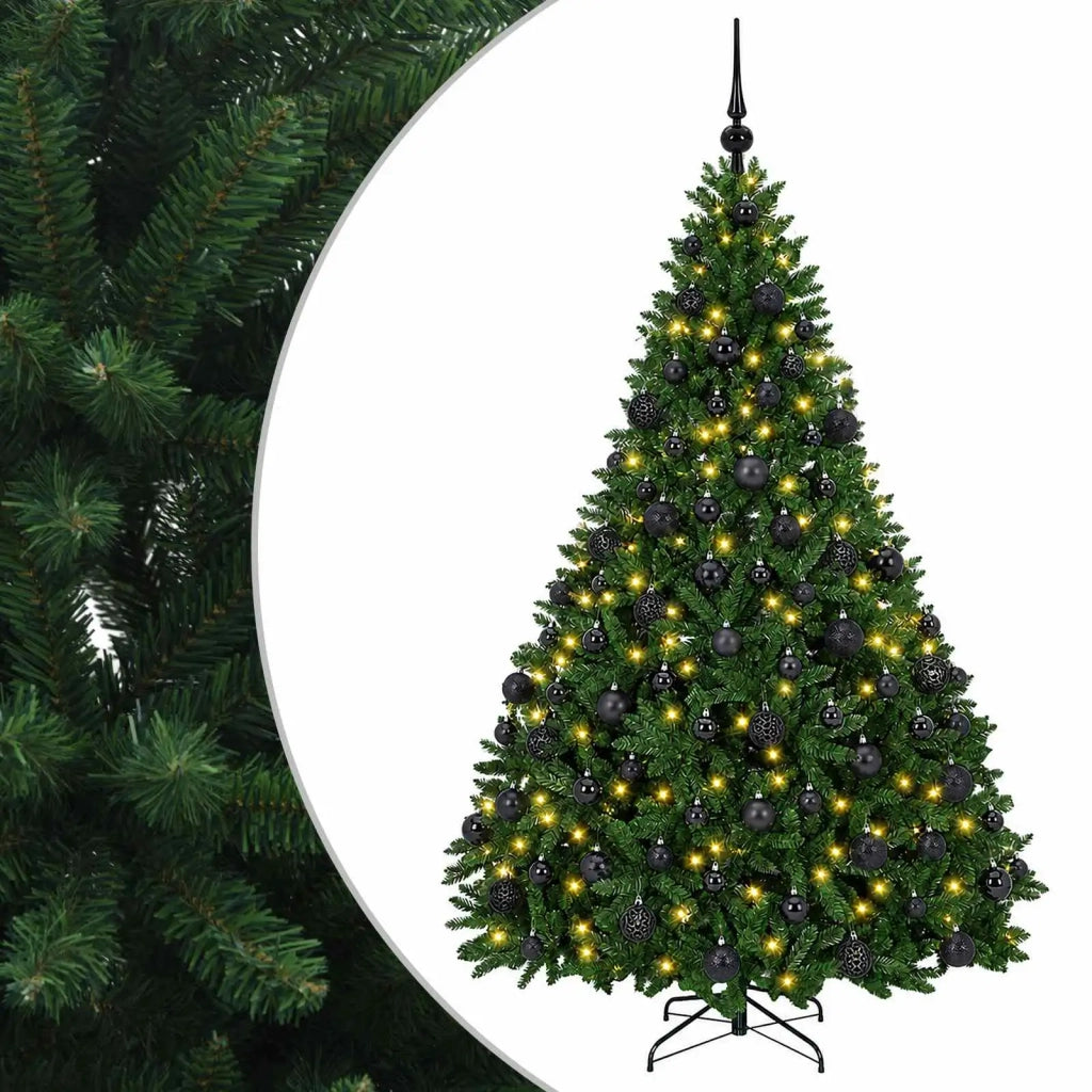 Albero di Natale artificiale verde medio con palline 180 cm 3466471