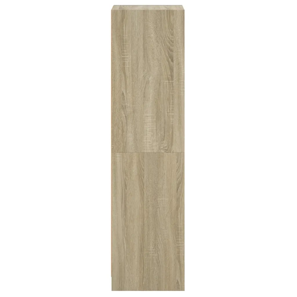 Credenza con Ante in Vetro Rovere Sonoma 35x37x142 cm