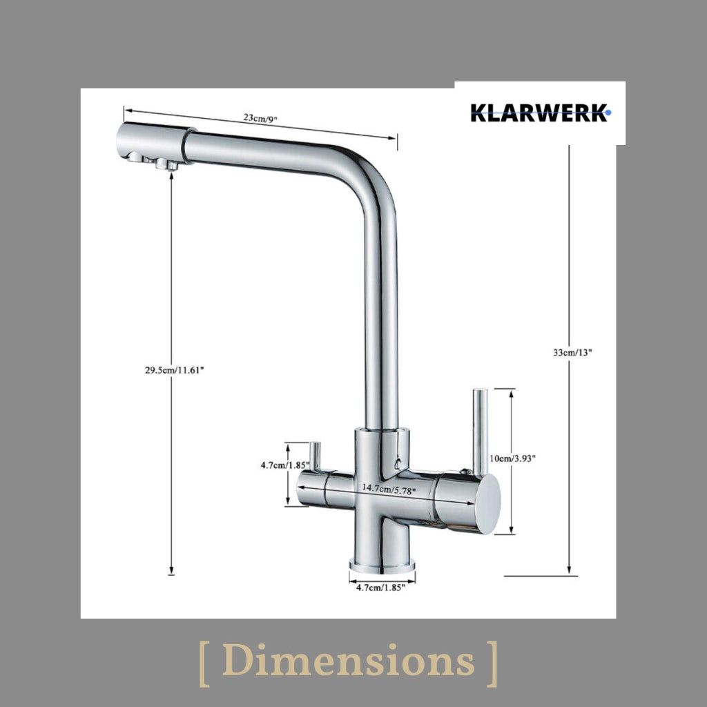 Felix | Rubinetto acqua potabile 3 vie premium oro lucido | rubinetto cucina osmosi acciaio inox | rubinetto miscelatore - 360 gradi|filtro 3 attacchi