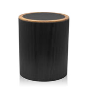 Pattumiera 5lt Nero coperchio basculante dettagli effetto legno Blob