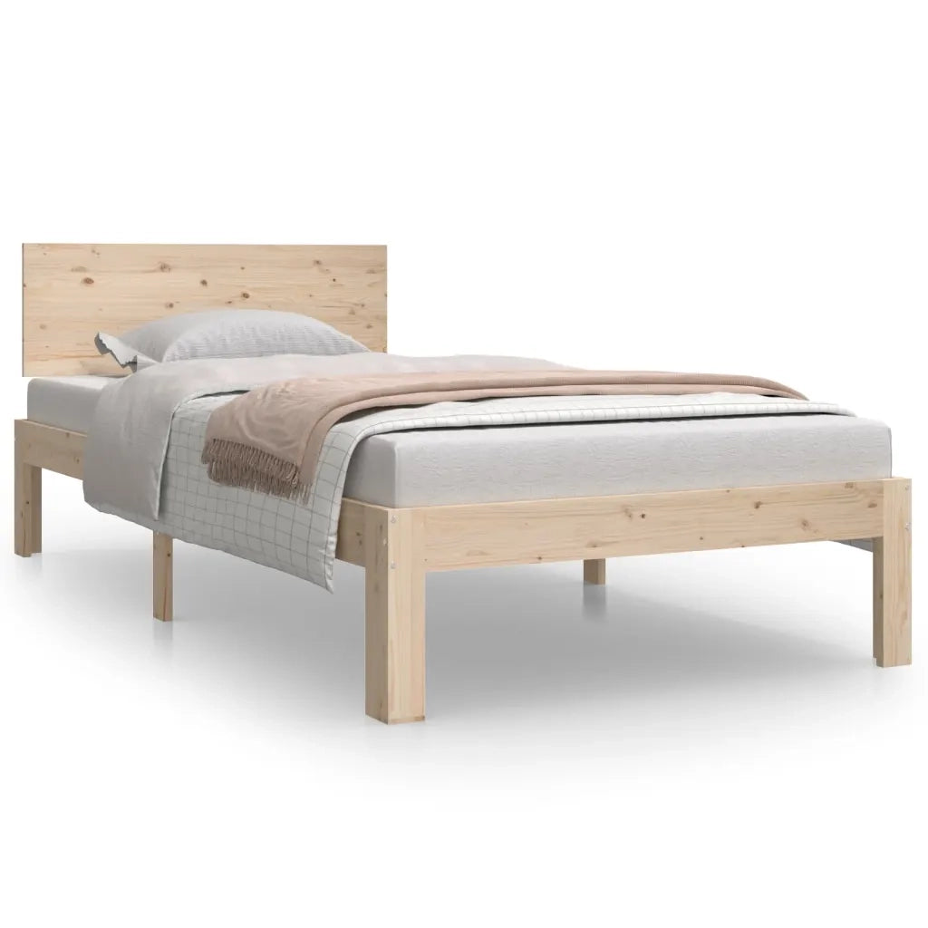 Giroletto-Struttura Letto in Legno Massello 90x190 cm Single 522369