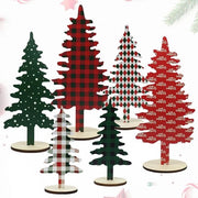 Mini alberi di Natale in legno miniatura 15/20/26 cm per decorazione di Natale