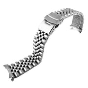 Cinturino orologio in acciaio inossidabile massello Nuovo, sostituisce il cinturino Jubilee - 22 mm argento