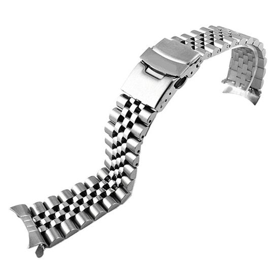 Cinturino orologio in acciaio inossidabile massello Nuovo, sostituisce il cinturino Jubilee - 22 mm argento