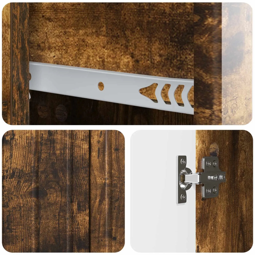 Credenza Rovere Fumo 66 x 34,5 x 91,5 cm Legno ingegnerizzato 894400