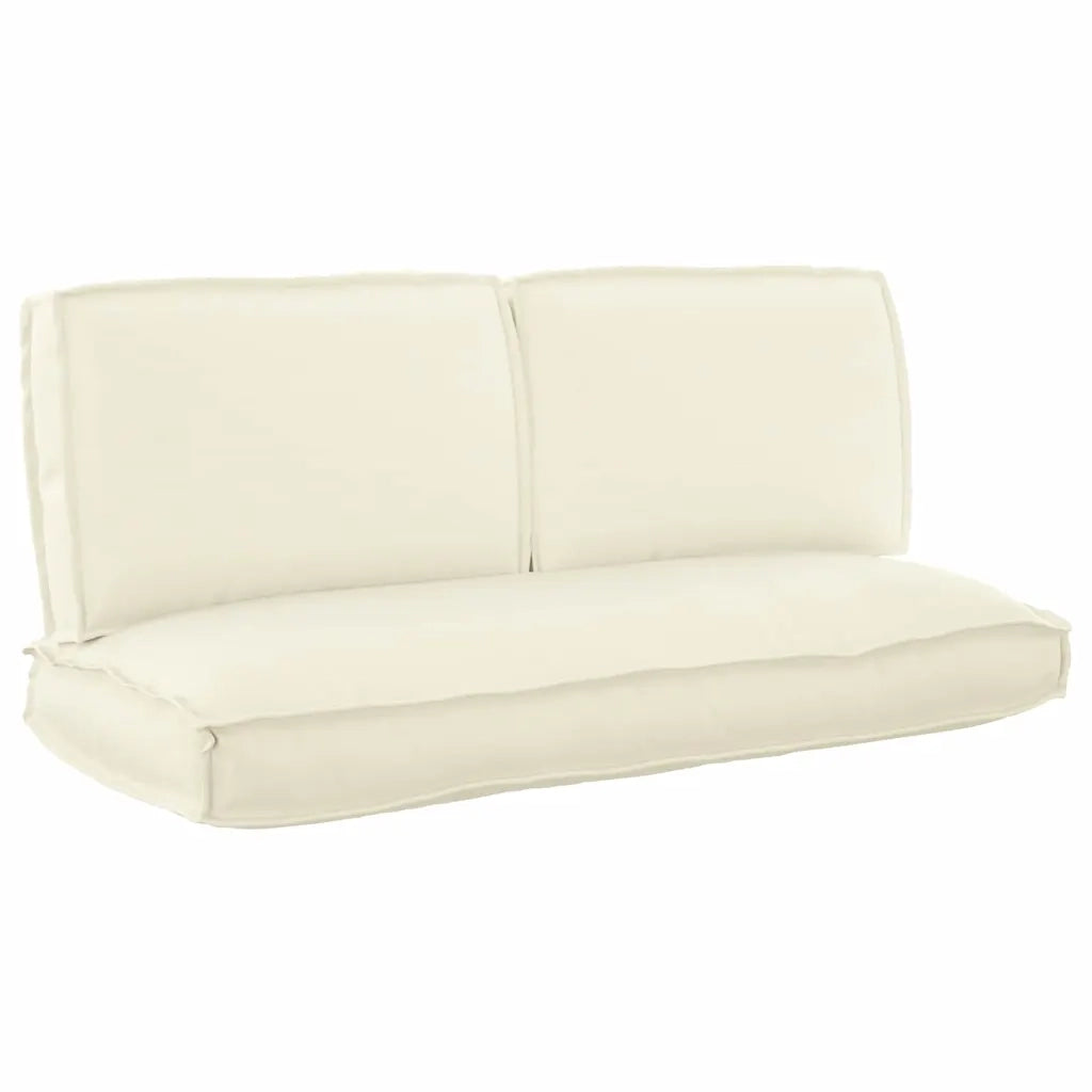 vidaXL Set di Cuscini per Pallet 3 pcs Crema 120 x 50 x 12 cm