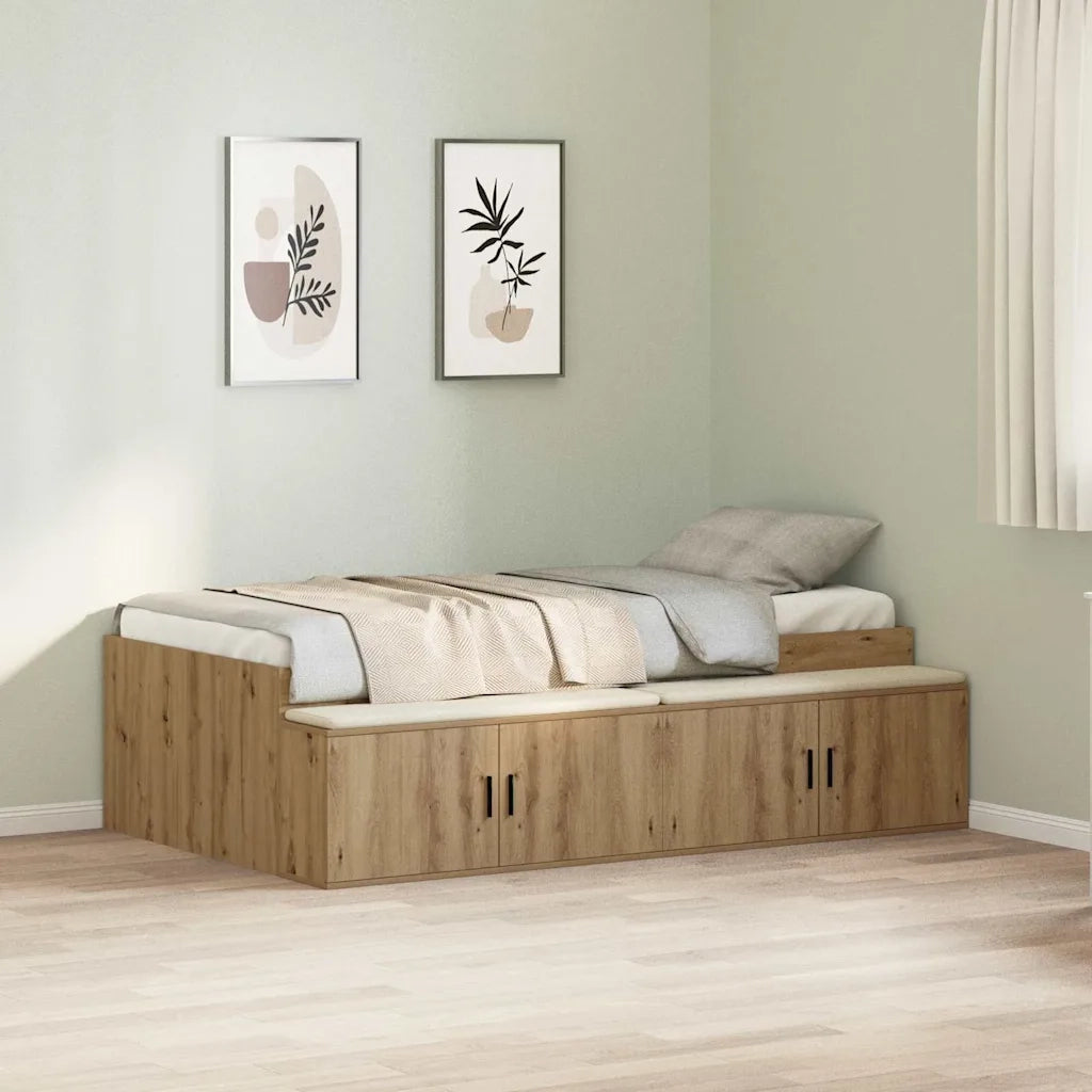 Struttura del letto con cassetto Rovere artigianale 80 x 200 cm 3335204