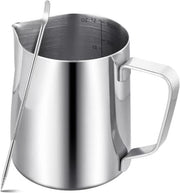 Caffè e latte accessori barista in acciaio inox, 304, 350ml/12oz, beaker per il latte, set di accessori per barista, resistenti al lavastoviglie.
