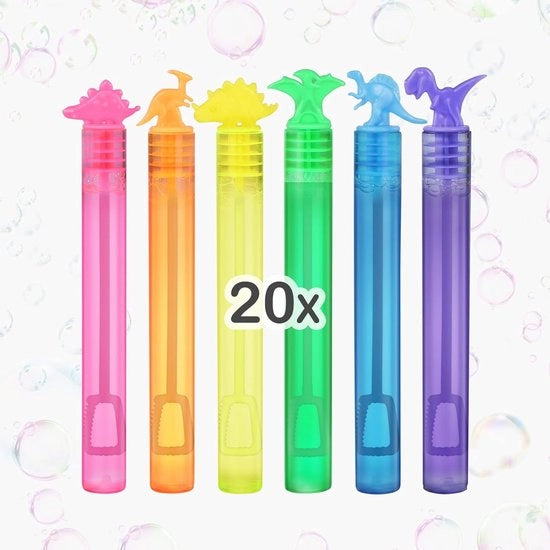 20 Bocchette di Sapone Colorate con Tema Dinosauri per Bambini - Ideali per Feste e Compleanni