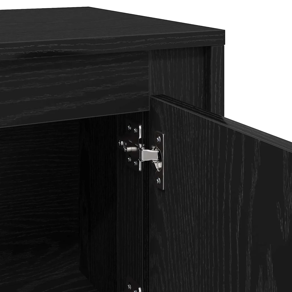 Mobile TV Rovere Nero 102 x 35 x 45 cm Legno multistrato