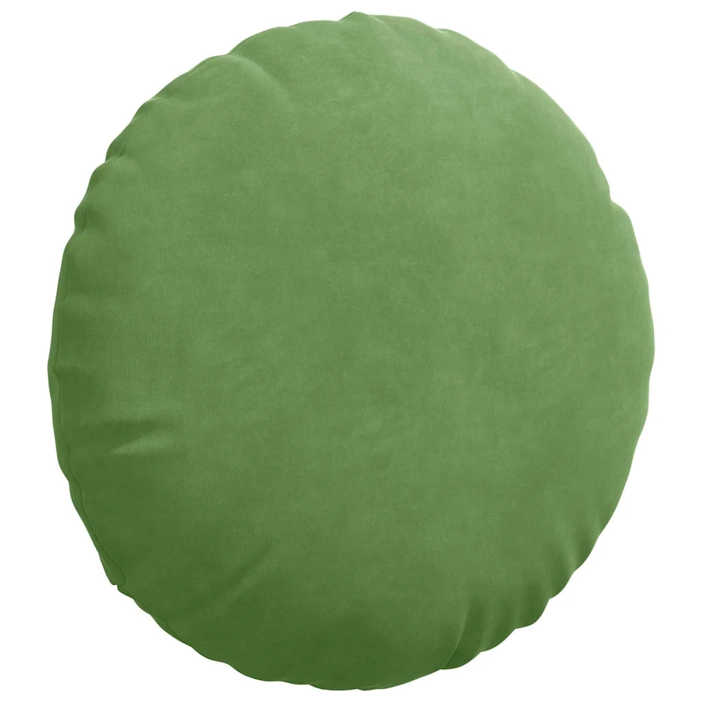 Cuscini per Seduta 2 pcs Verde chiaro Ø 40 x 13 cm Velluto