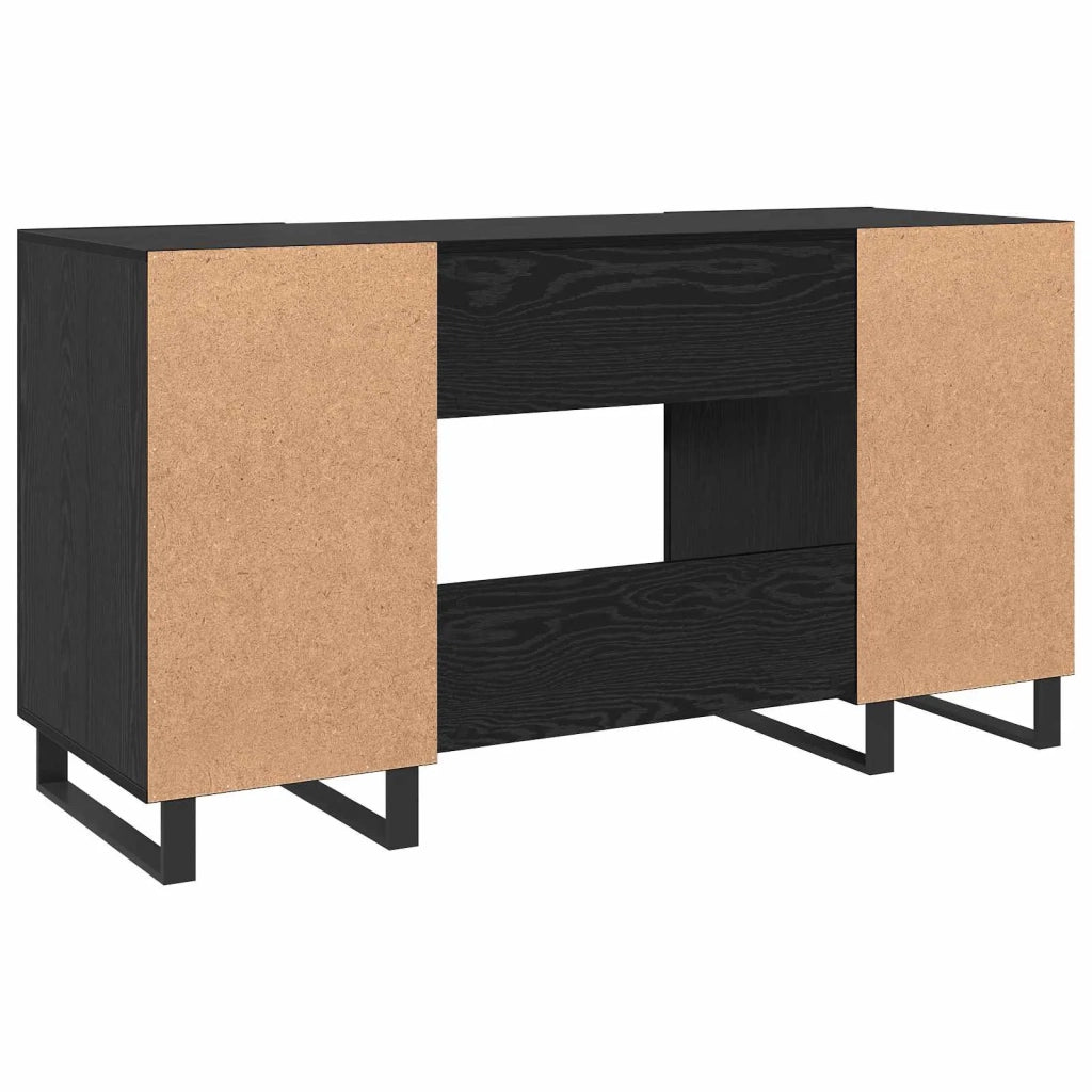 Scrivania Rovere nero 140 x 50 x 75 cm Legno multistrato