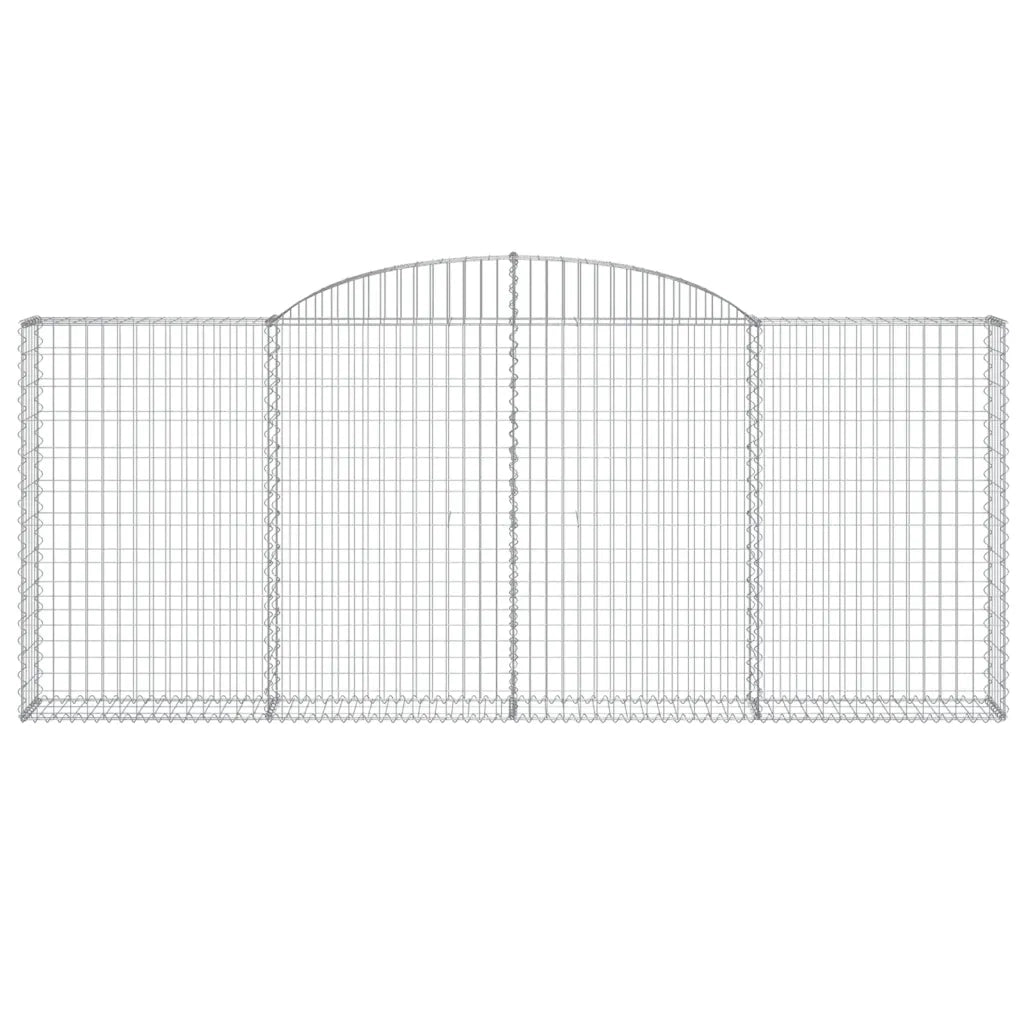 Cesti Gabbioni ad Arco 9 pz 300x30x120/140 cm Ferro Zincato