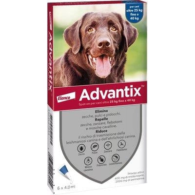 ANTIPARASSITARIO ADVANTIX CANI ELANCO - KG 25/40 CF=PZ 6- 1 confezioni