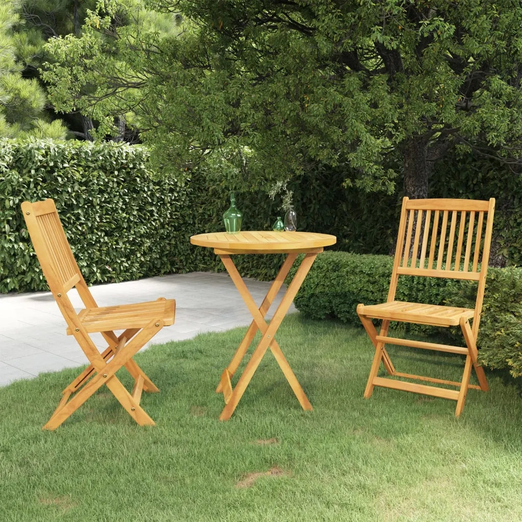 Set da Pranzo da Giardino 3 pz Pieghevole in Massello di Acacia 3058252