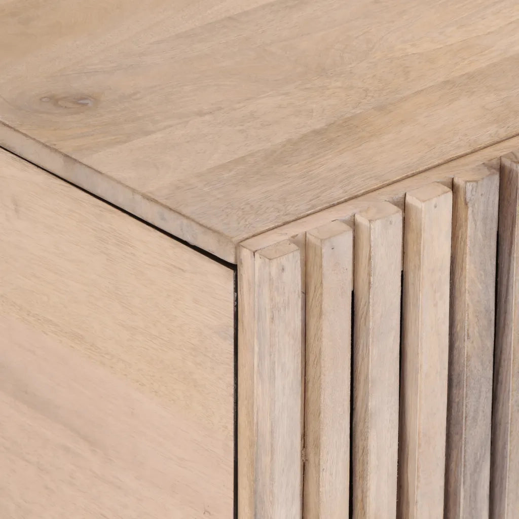 Tavolino da Salotto Bianco 80x51x40 cm Legno Massello di Mango 377459
