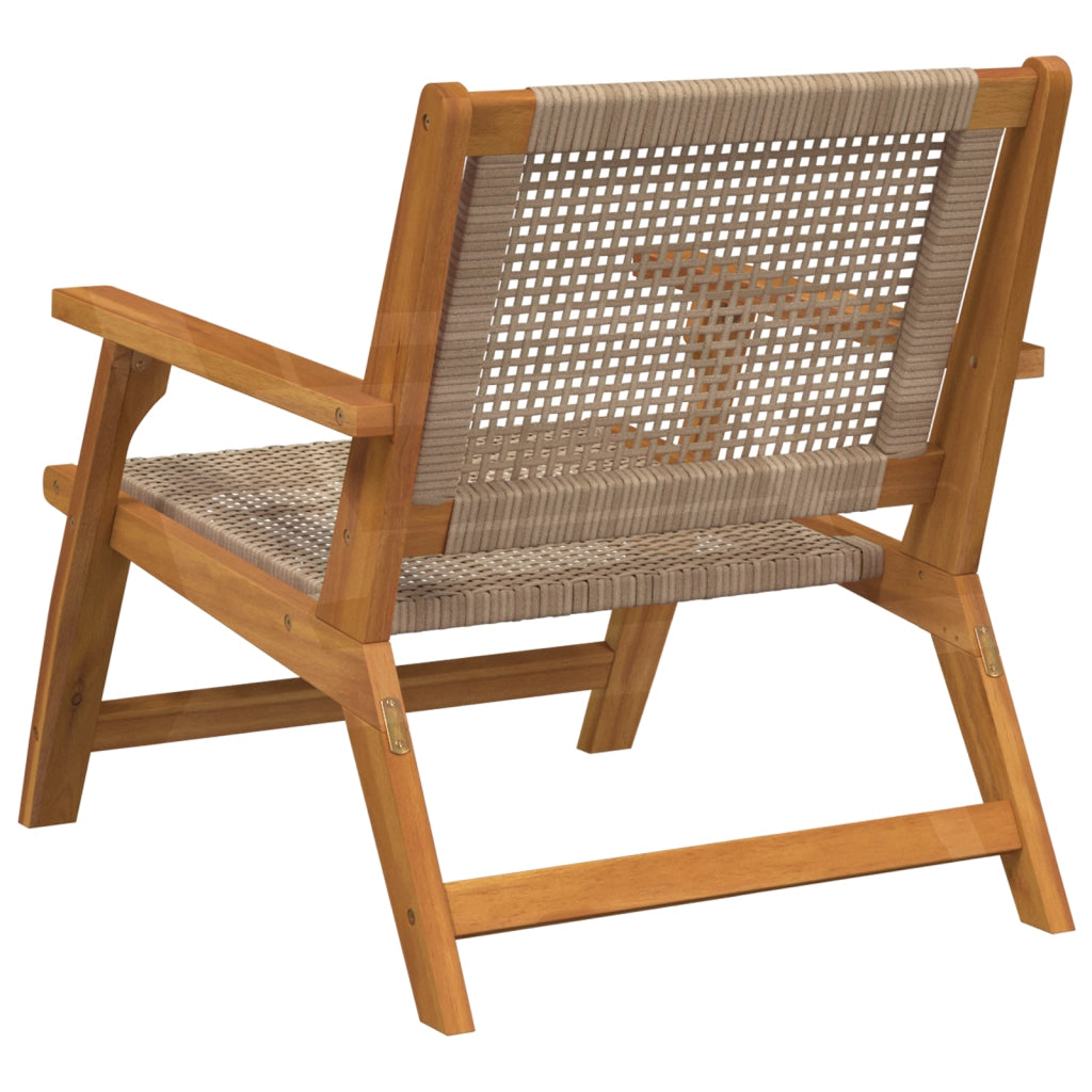 sedie da giardino 2 pcs beige 76x67x73.5 cm legno massello di acacia