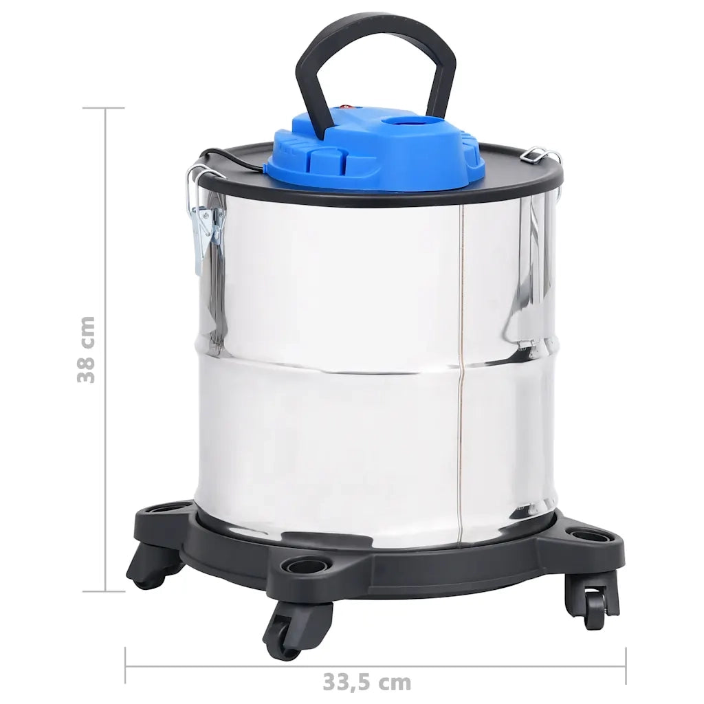 Aspiracenere con Filtro HEPA 1200 W 20 L in Acciaio Inox cod mxl 46430