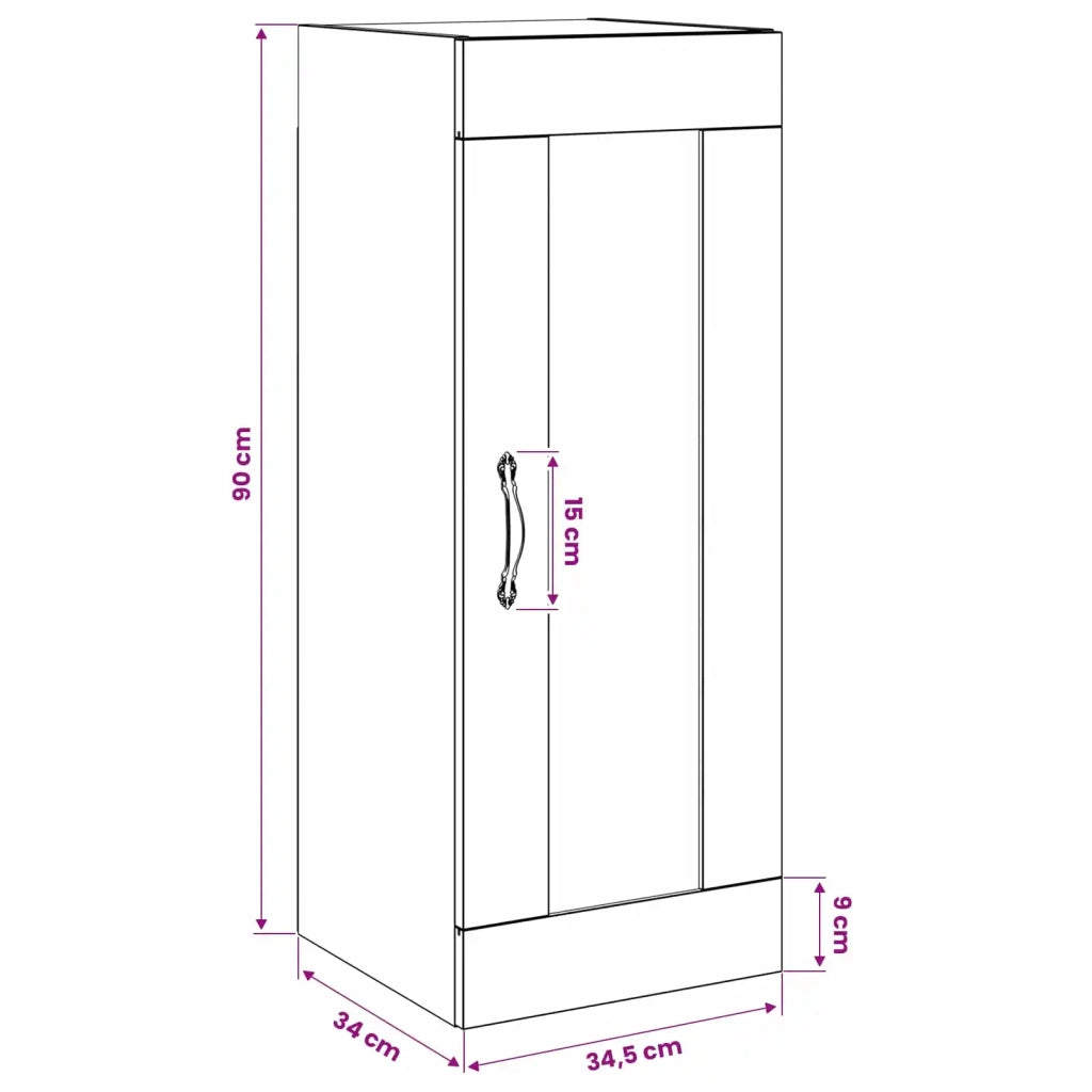 Armadietto a muro Legno antico 34,5 x 34 x 90 cm 8010886