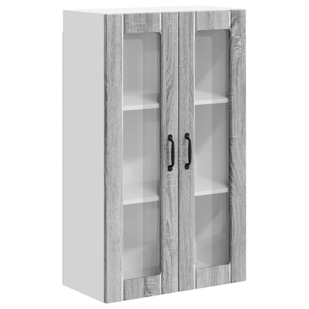 Mobile in vetro da parete LUCCA Grigio Sonoma 60 x 31 x 100 cm 885181