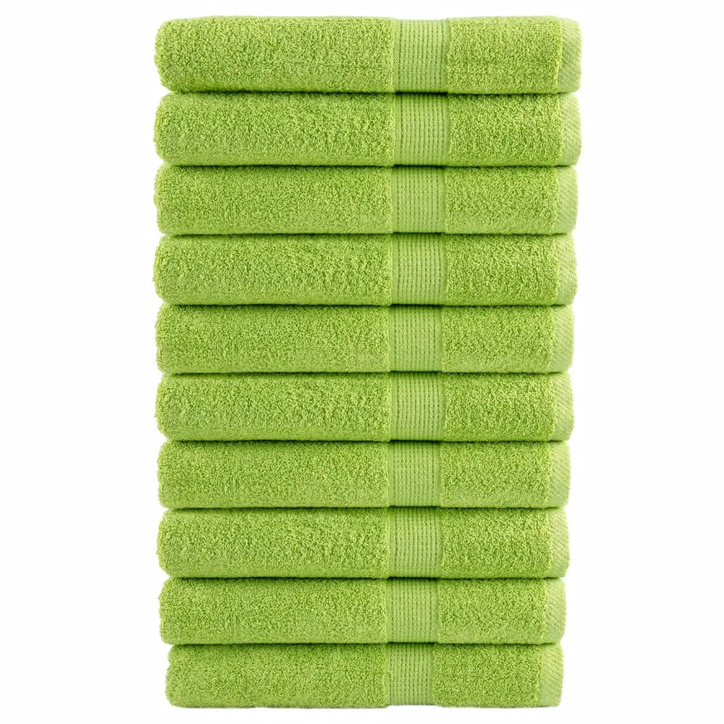 Asciugamani Premium SOLUND 10pz Verdi 100x200 cm 600 g/mÂ²