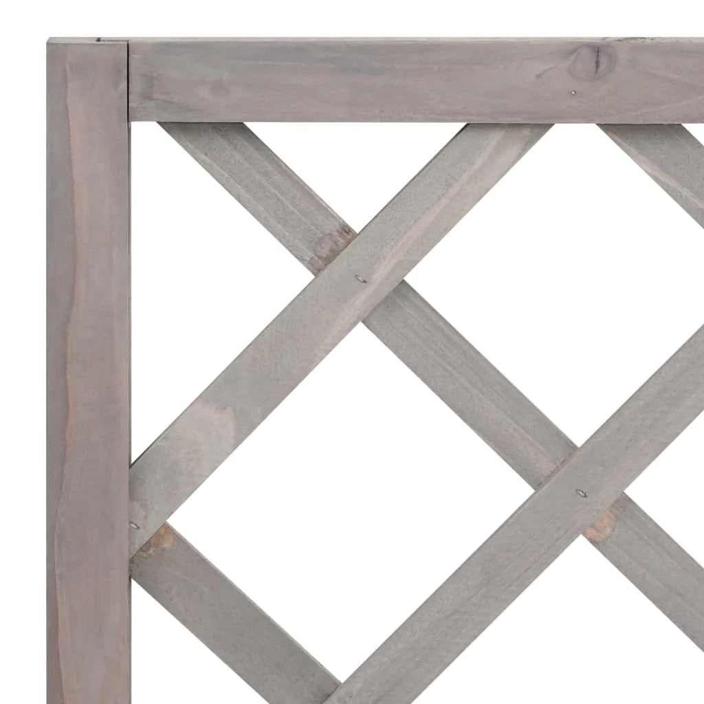 Fioriera a traliccio da giardino 70 x 30 x 135 cm in legno di abete grigio 02_0000876