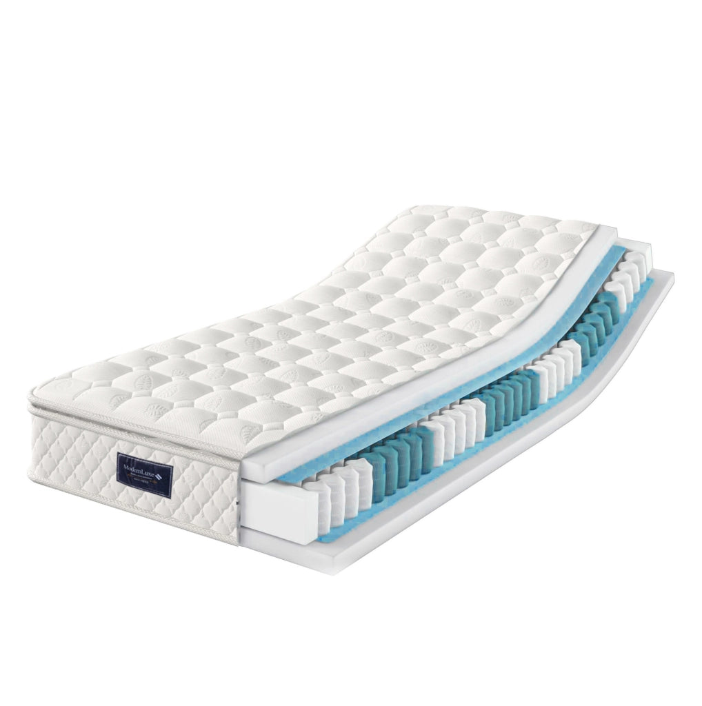 Letto singolo 90x200 cm in lino grigio con materasso; testiera con USB e LED
