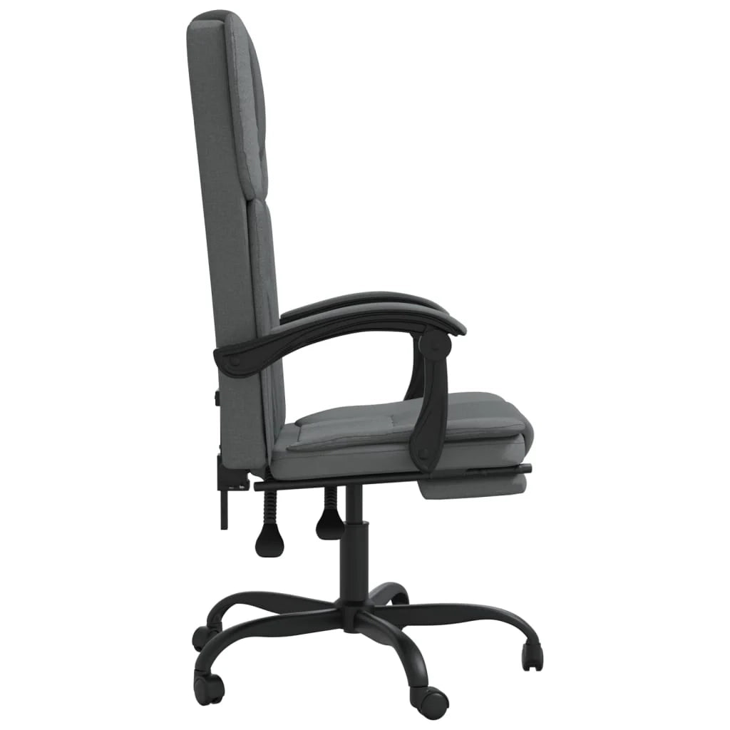 Sedia da ufficio girevole e reclinabile/sedia da studio/sedia da computer/sedia da studio tessuto grigio scuro 02_0024240