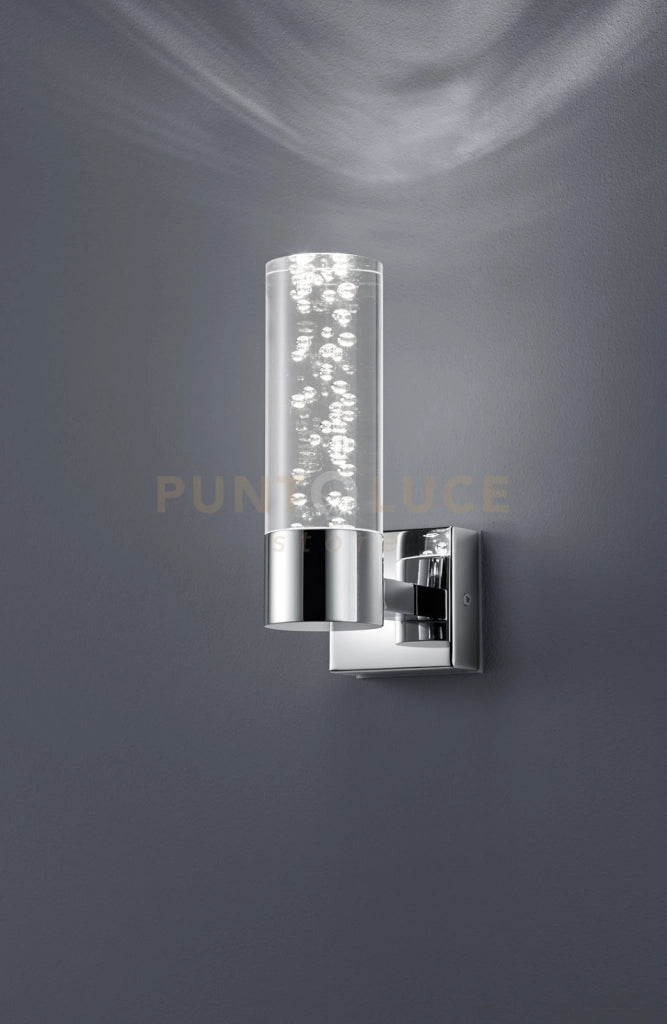 BOLSA APPLIQUE BAGNO LED CROMO+DIFFUSORE TRASPARENTE BOLLE H.14,5 3,1W · 1x 310lm, 3000K