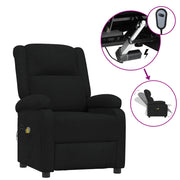 Poltrona Elettrica Massaggiante Reclinabile Nera in Tessuto cod mxl 48055