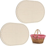 Due pezzi di base per maglia in legno - Base per maglia ovale in legno - Base per maglia in legno Blanco - Base per maglia con filo per maglia - Base per maglia per decorazione domestica - Accessori per maglia - 118 x 78 cm.