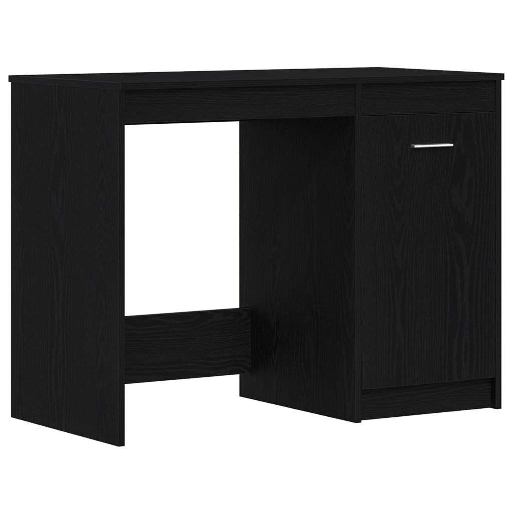 Scrivania  Nero Rovere 100x50x76 cm in legno ingegnerizzato