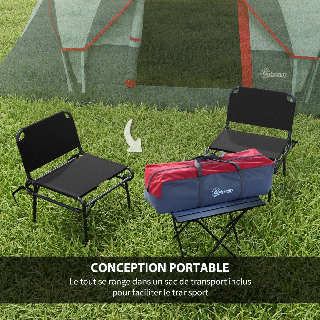 Tenda da campeggio 6 posti ¨C zephmum ¨C 455x220x180 cm grigio