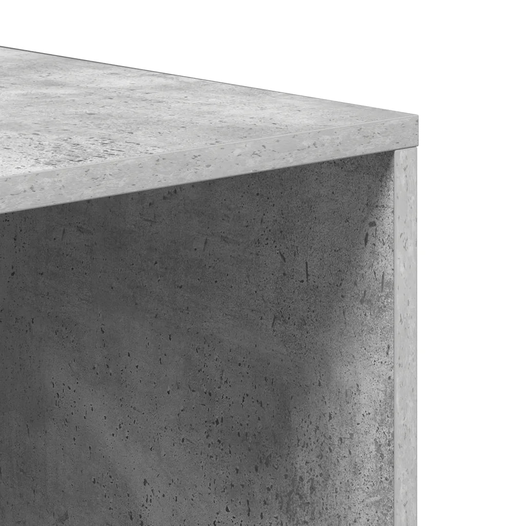Panca Porta Scarpe Grigio Cemento 105x35x35cm Legno Multistrato 804467