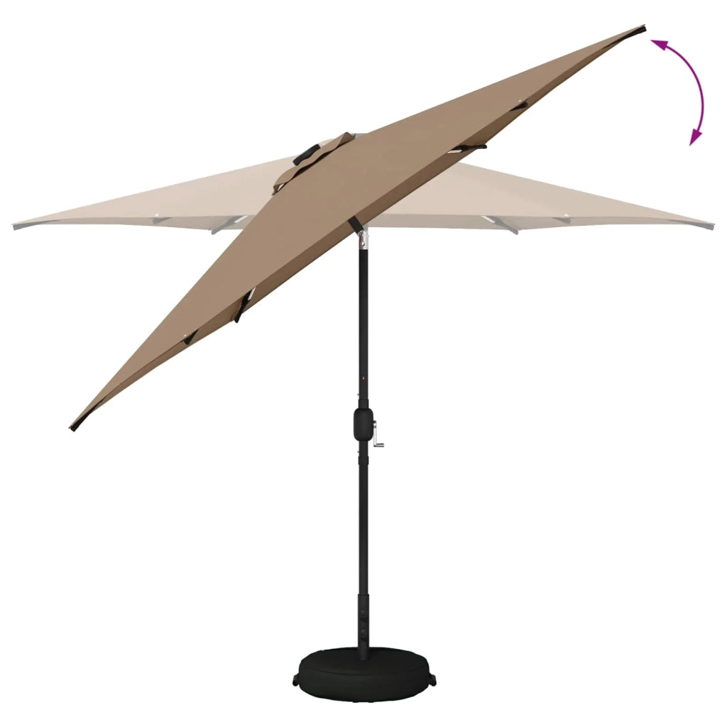 Parasol da Giardino con Luci LED 300 x 300 cm Poliestere 42036268