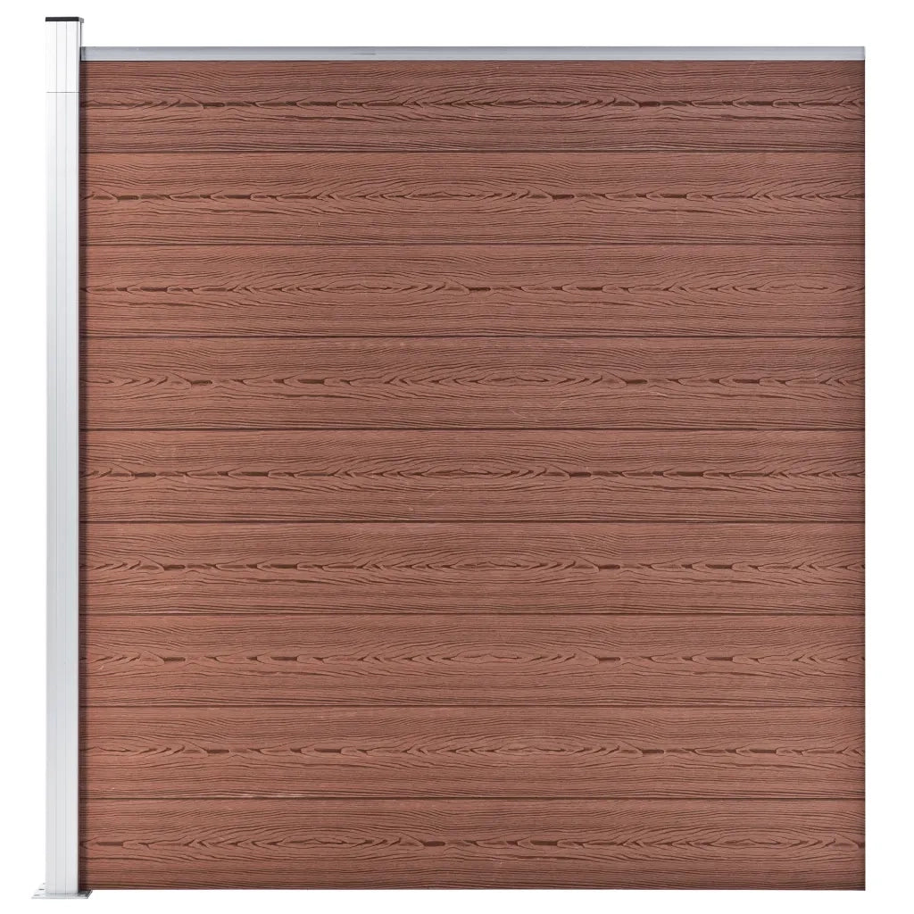 Pannelli Recinzione 8 Quadrati 1 Inclinato 1484x186cm Marrone 3053222