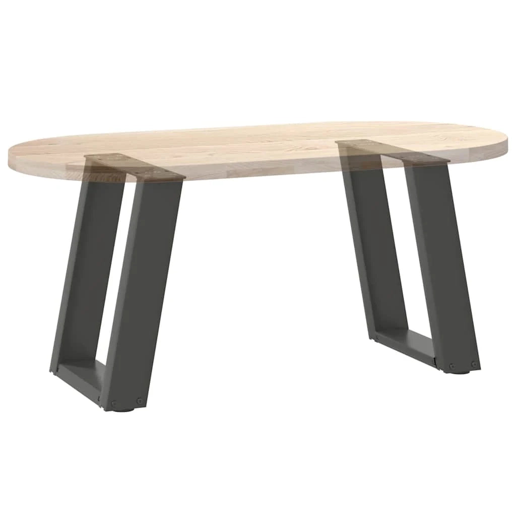 Set di 2 gambe per tavolino da caffè in acciaio angolate a forma di U 28 x 42-43 cm pratiche moderne acciaio antracite 02_0057042