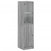 Buffet credenza cassettiera mobiletto mobile contenitore organizer per cucina soggiorno salotto con anta in vetro Sonoma 35 x 37 x 142 cm grigio 02_0030102