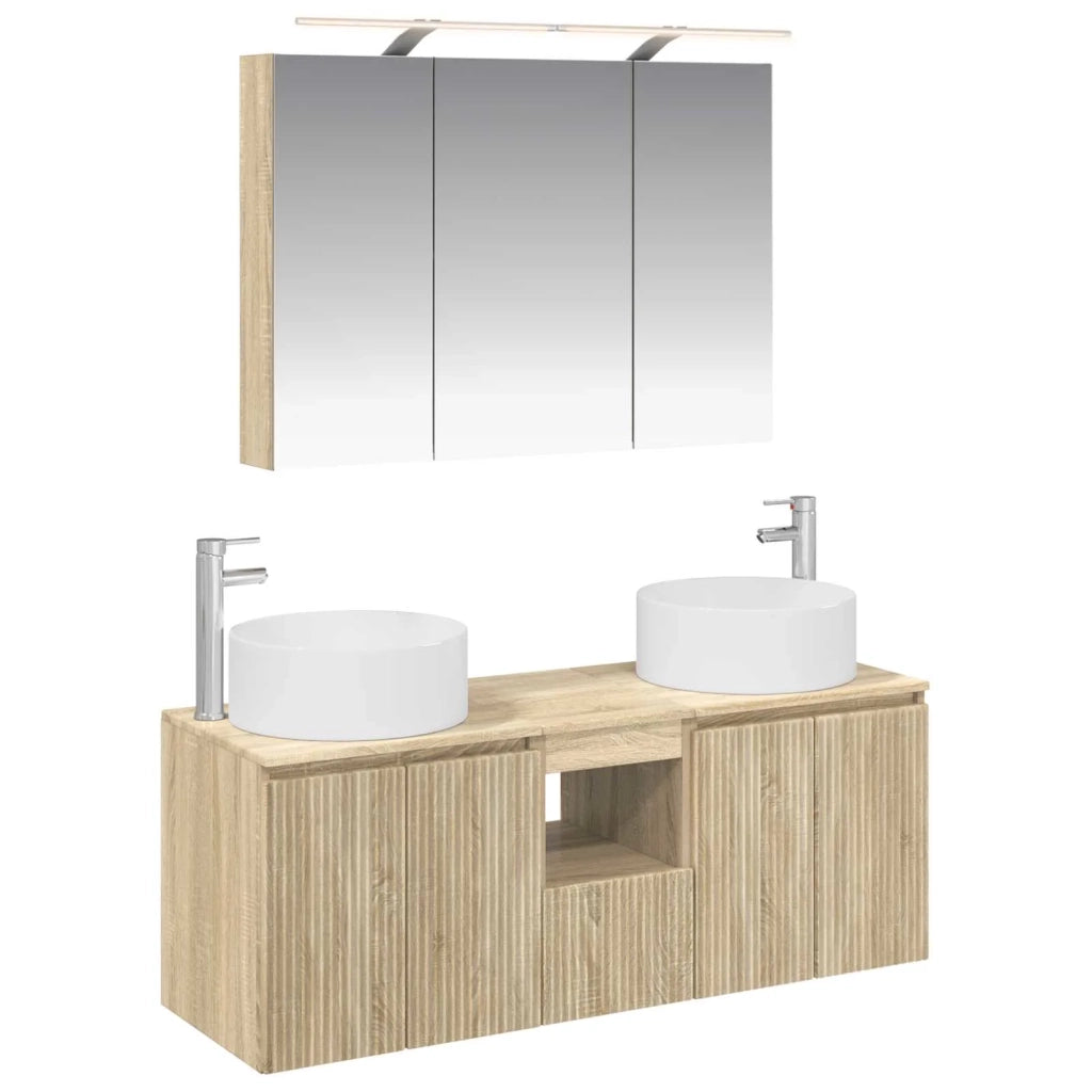 Set di Armadi da Bagno 4 pcs Rovere Sonoma 100 x 14,5 x 70 cm 3406577