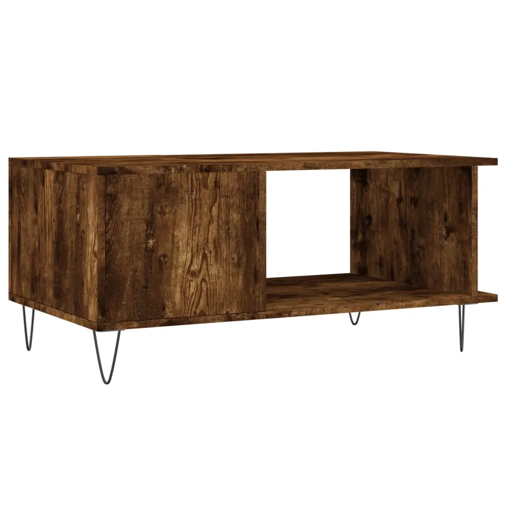 Tavolino da Salotto-Tavolino da soggiorno-Tavolo Rovere Fumo 90x50x40cm in Legno Multistrato 555030