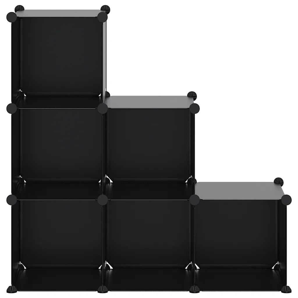 Organizzatore Portaoggetti con 6 Cubi Nero in PP CFW9268231