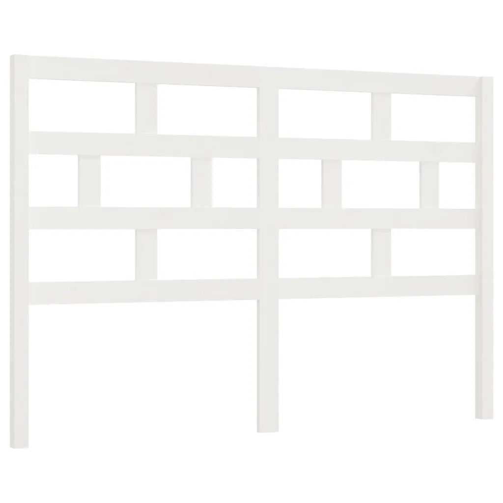 Testiera per Letto Bianca 156x4x100cm in Legno Massello di Pino 814200
