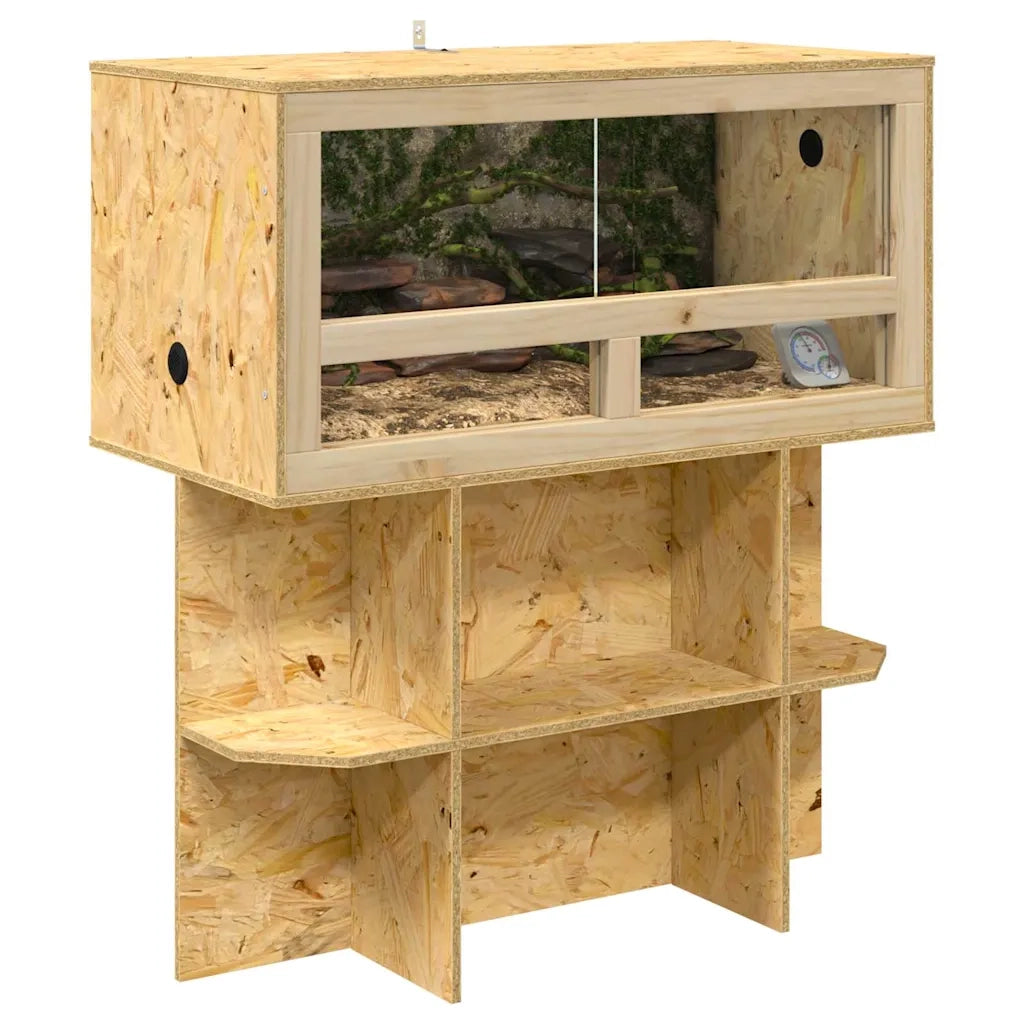 Base per Terrario con lo scaffale Marrone 80 x 40 x 50 cm OSB CFW3321367