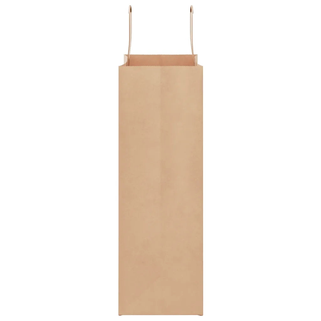 Sacchetti di Carta 250 pz con Manici Marrone 26x12x35 cm 4101814