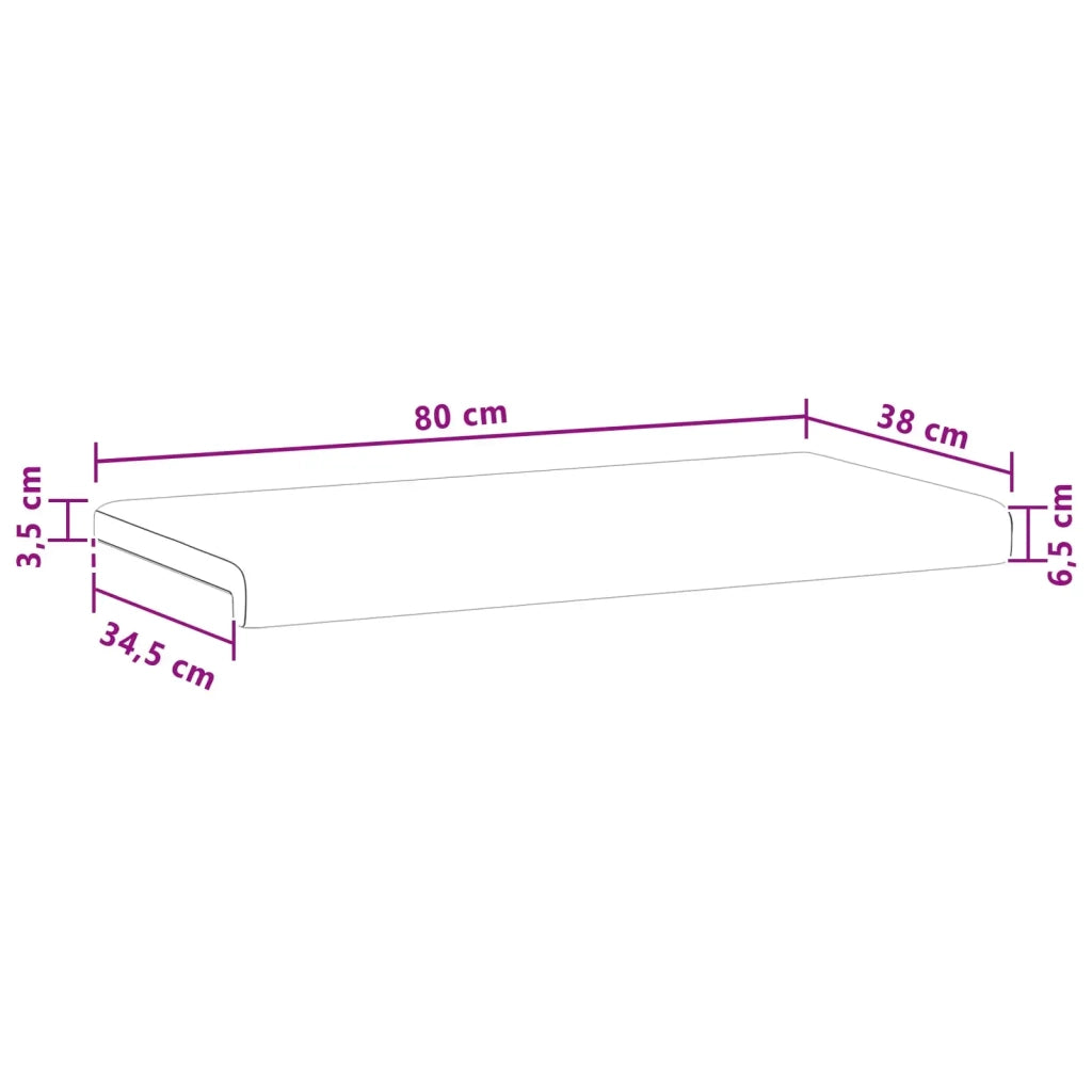 Cuscino per panchina Velluto (V) Turchese Profondità 35 cm 42043262